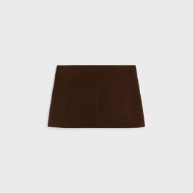 TRAPEZE MINI SKIRT IN SUEDE - CELINE at Celine